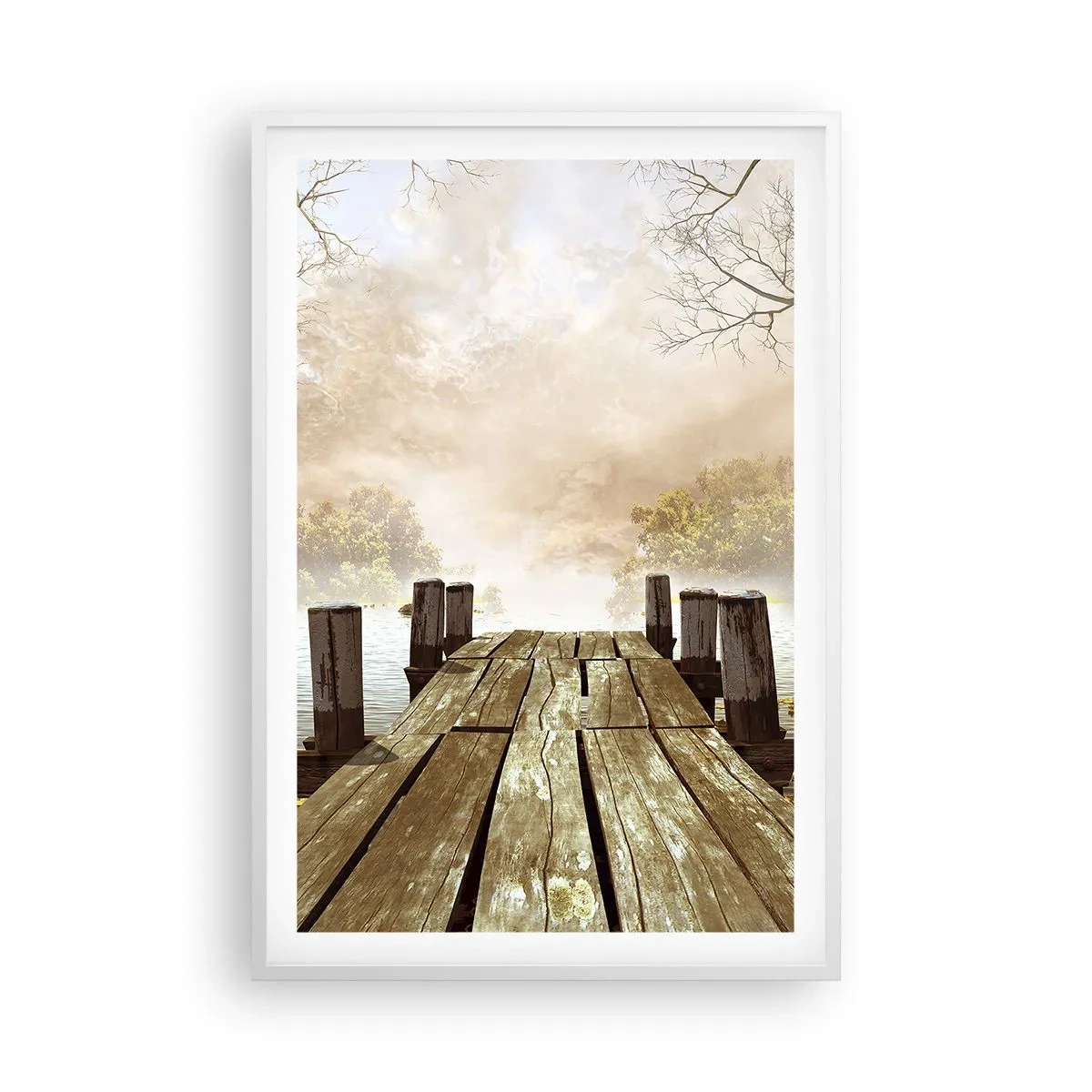 Póster en marco blanco - La leve tristeza del otoño - 61x91 cm