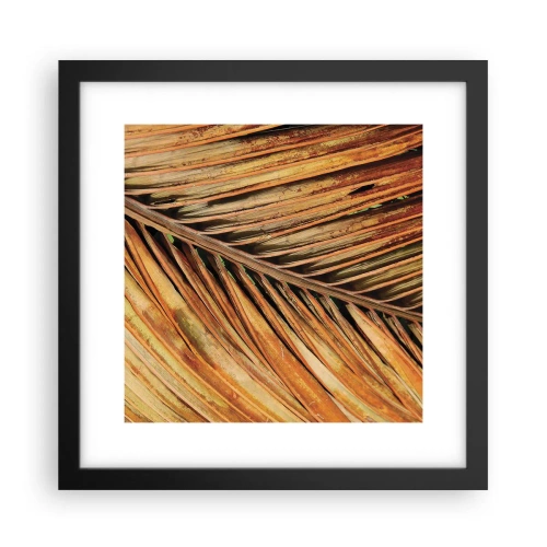 Póster en marco negro - Oro de coco - 30x30 cm