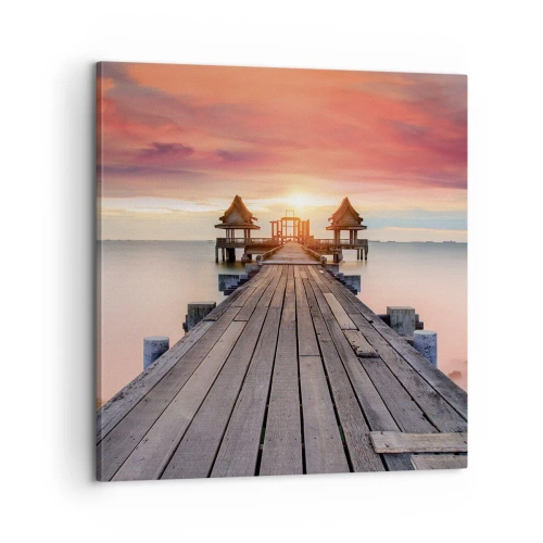 Cuadro sobre lienzo - Impresión de Imagen - De este a oeste - 60x60 cm