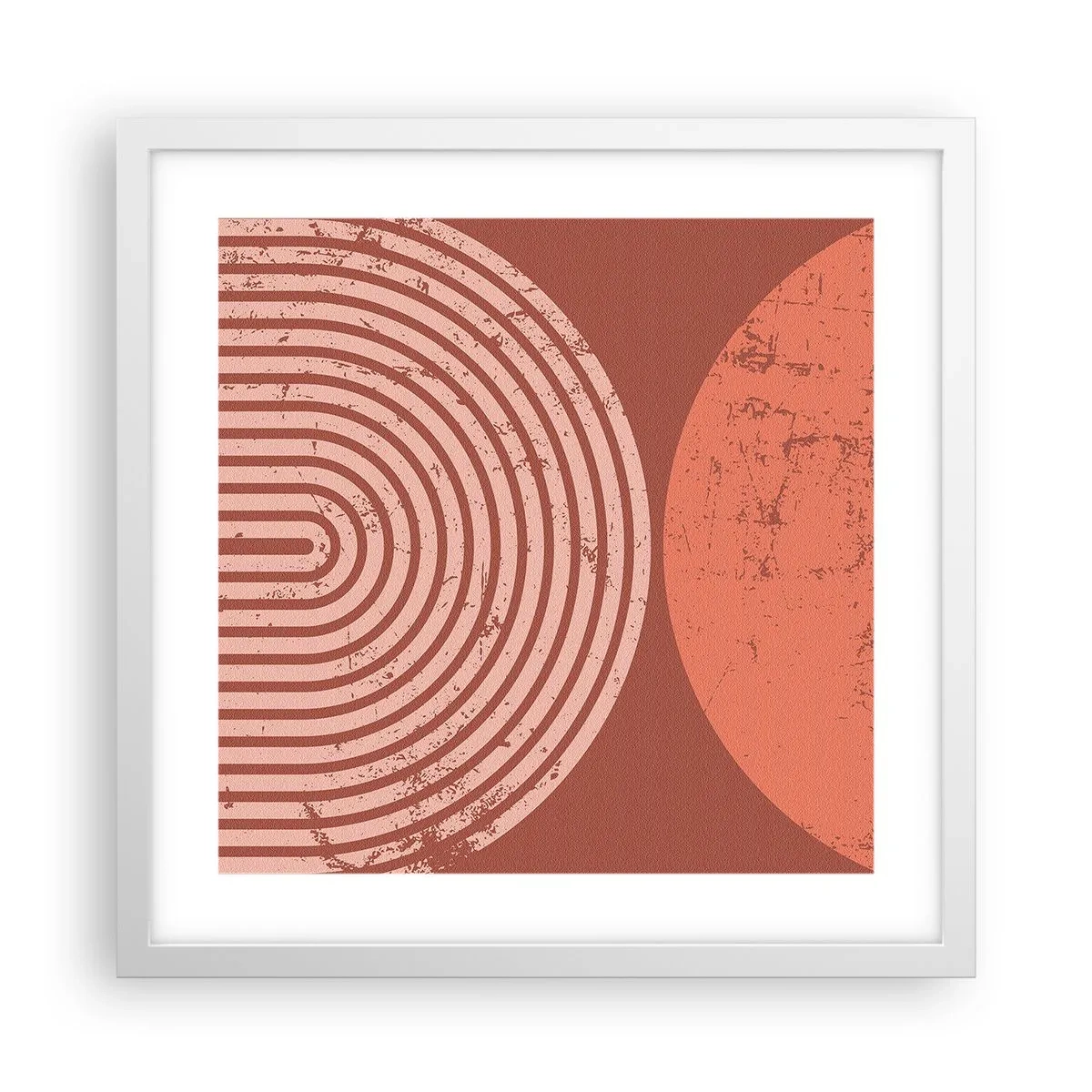 Póster en marco blanco - Estrecha relación - 40x40 cm