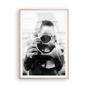 Póster en marco roble claro - Creador y creación - 70x100 cm