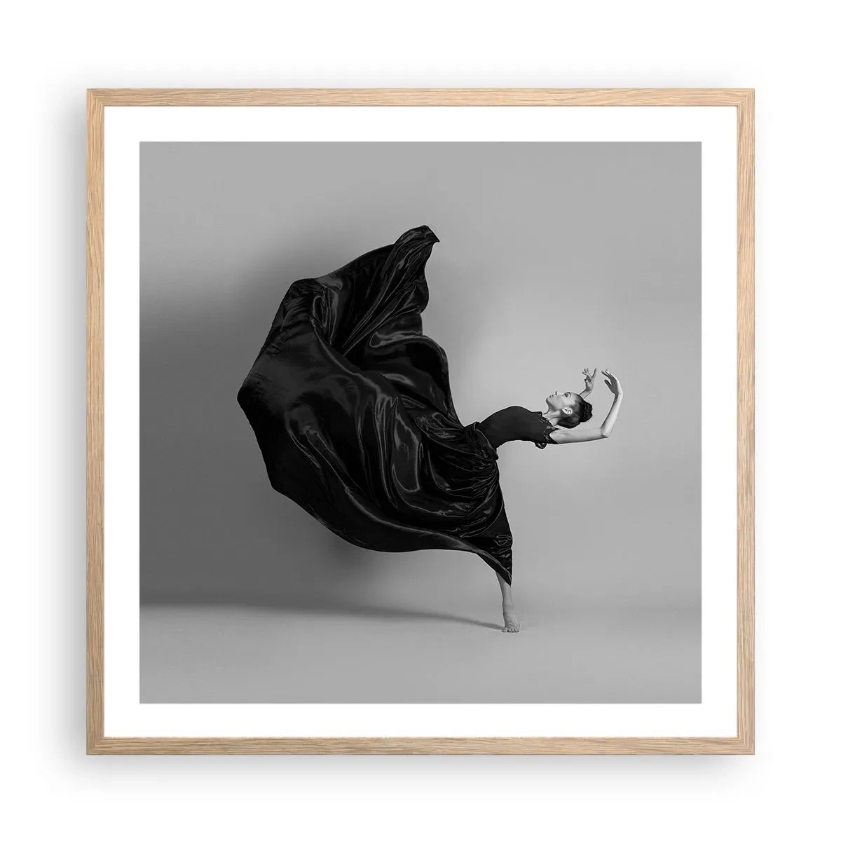 Póster en marco roble claro - La música da alas - 60x60 cm