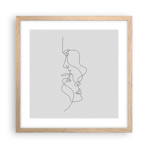 Póster en marco roble claro - El calor de los deseos lúgubres - 40x40 cm