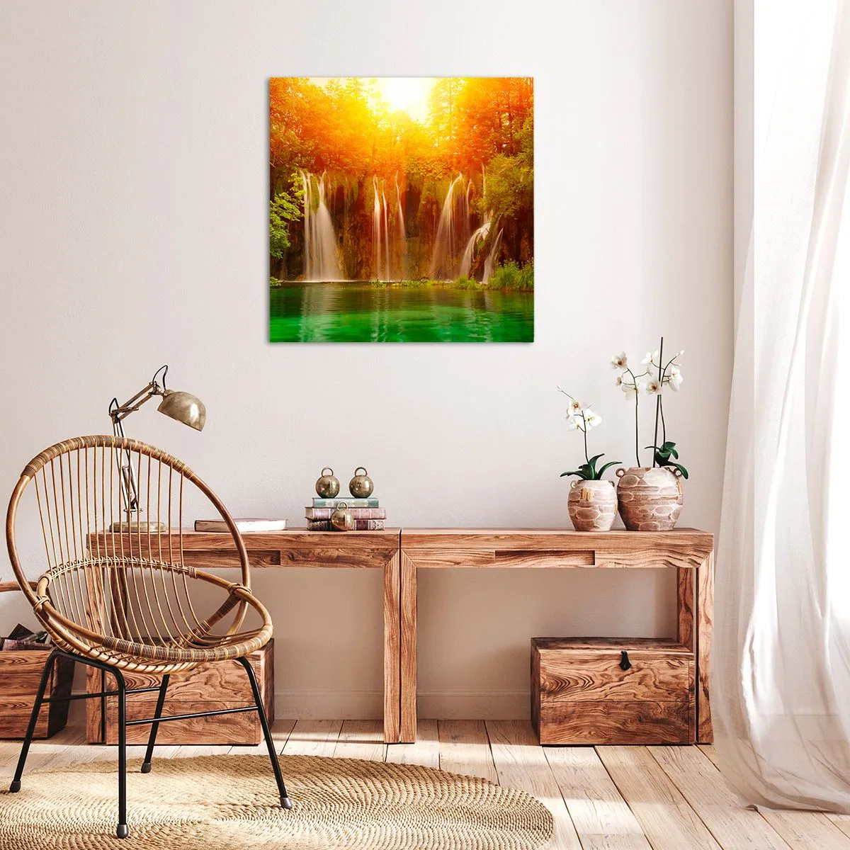 Cuadro sobre lienzo - Impresión de Imagen - Sol y sombra - 30x30 cm