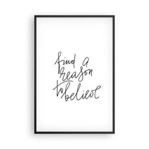 Póster en marco negro - Es posible - 61x91 cm