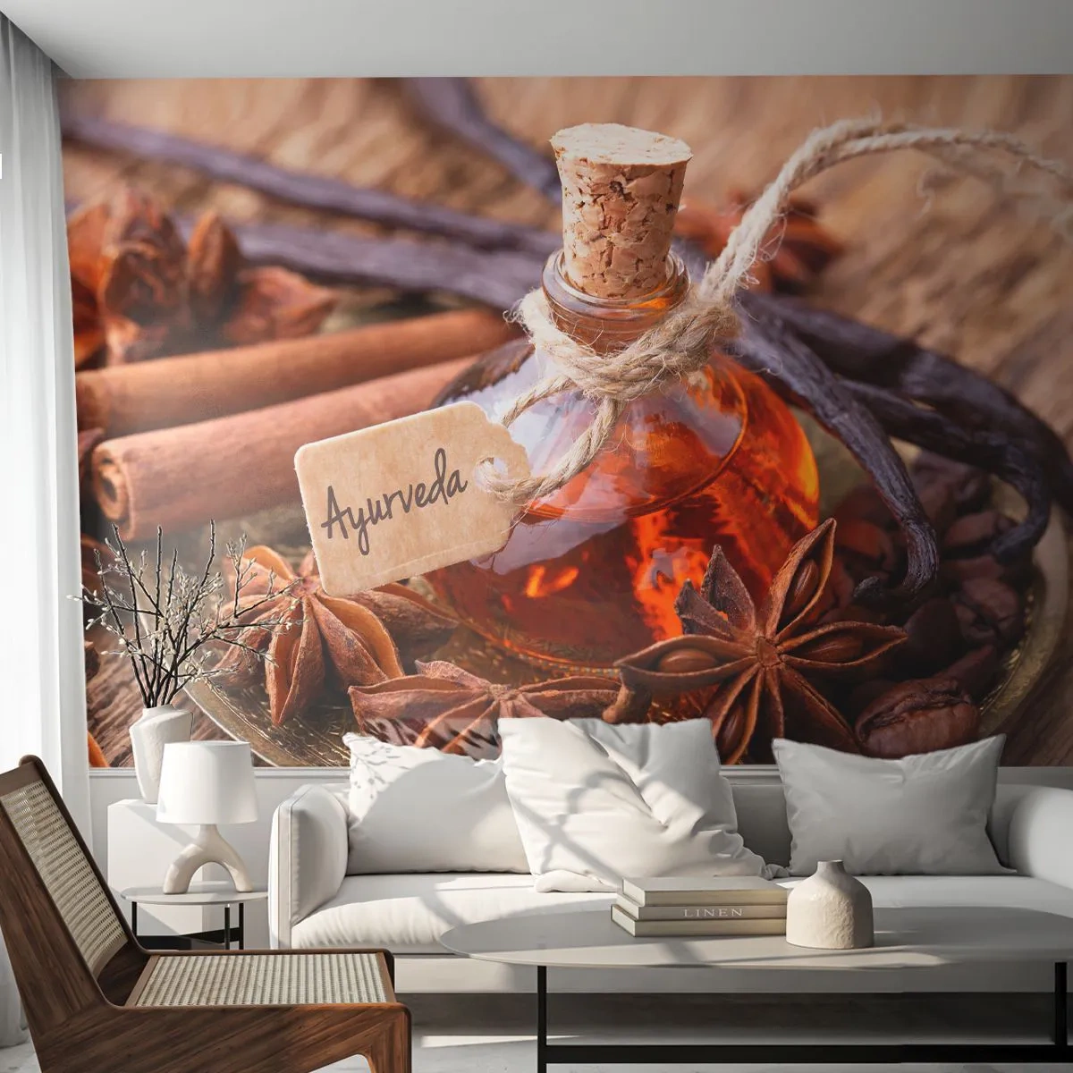 Fotomural Autadhesivo Deluxe Sticker - Hacia la unidad del cuerpo y el espíritu - Canela, Anís, Vainilla - 150x105 cm