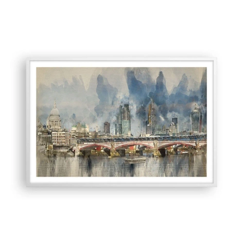 Póster en marco blanco - Londres en todo su esplendor - 91x61 cm