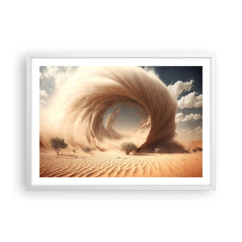 Póster en marco blanco - Portal abierto - 70x50 cm