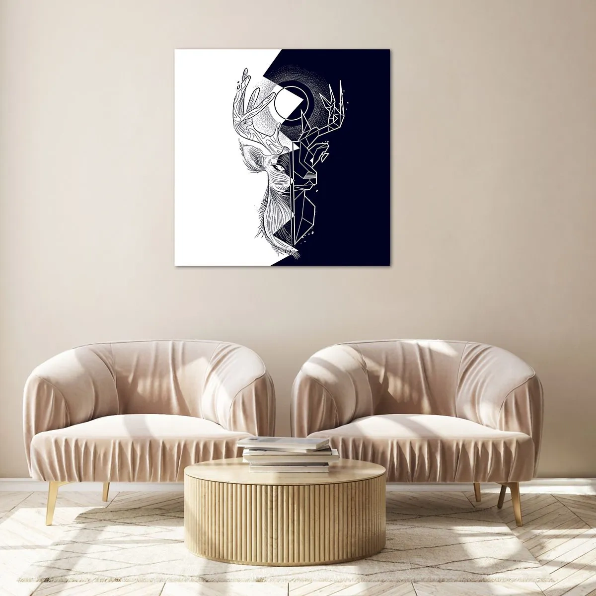 Cuadro sobre vidrio - Impresiones sobre Vidrio - Lucha y unidad de los opuestos - 70x70 cm