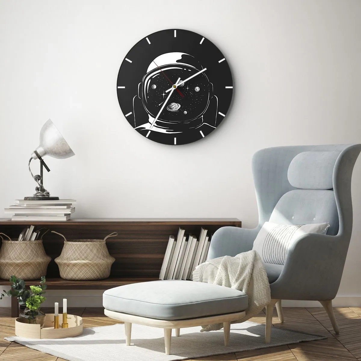 Reloj de pared - Reloj de vidrio - Bonita vista - 40x40 cm