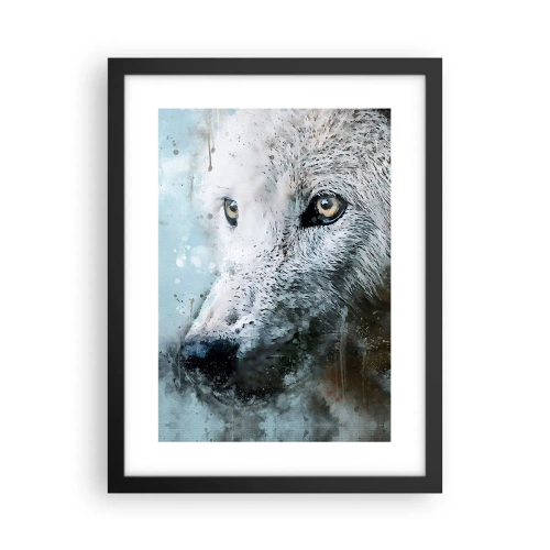 Póster en marco negro - Conoce el alma del lobo - 30x40 cm