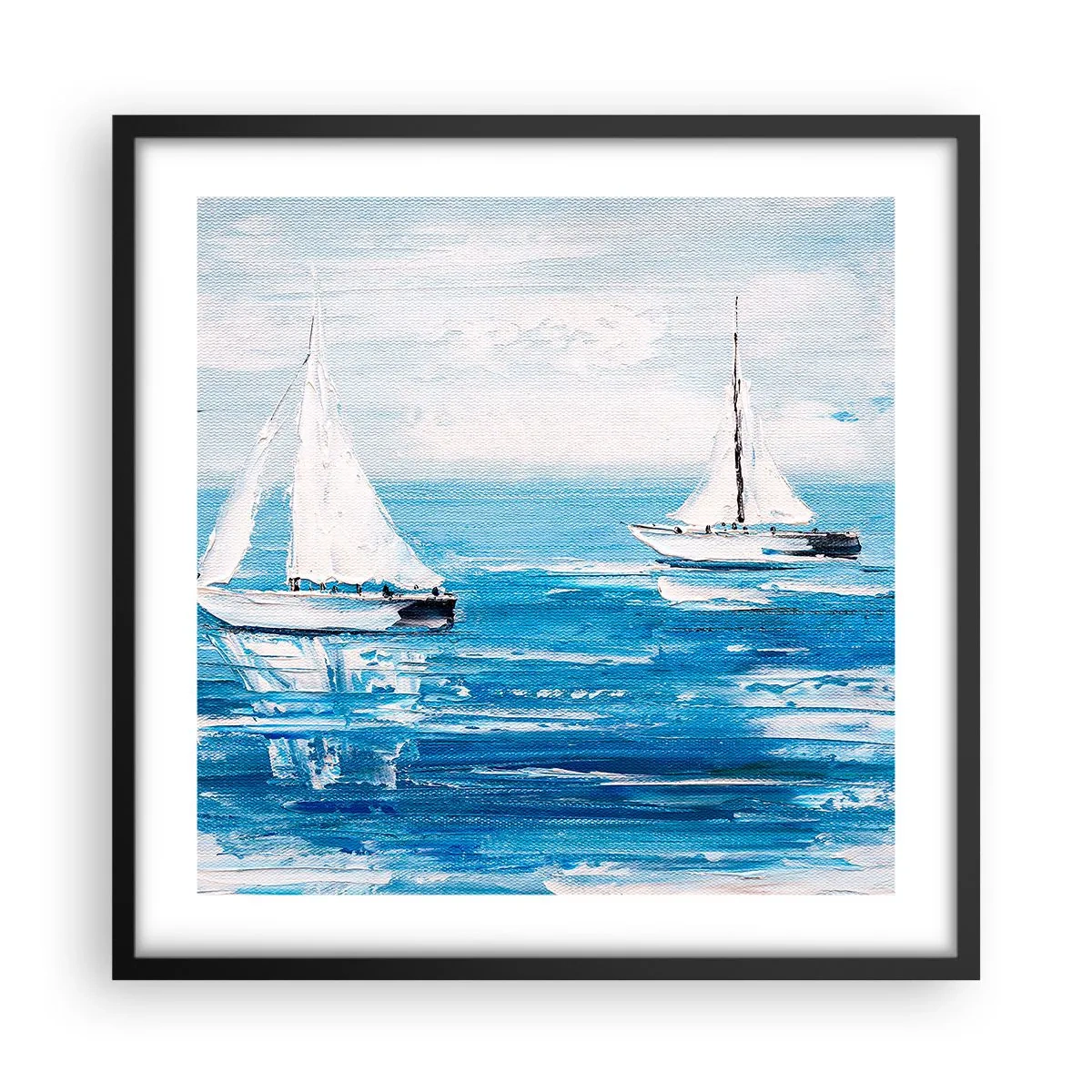 Póster en marco negro - Con un amigo a tu lado - 50x50 cm