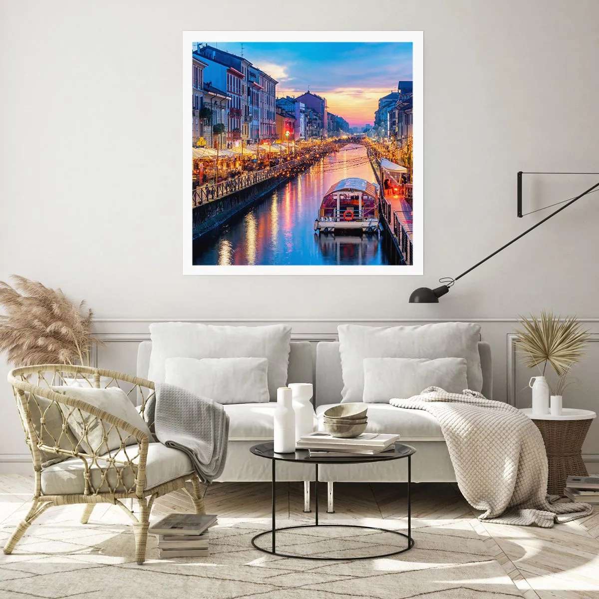 Póster - Una noche de luz y diversión - 40x40 cm