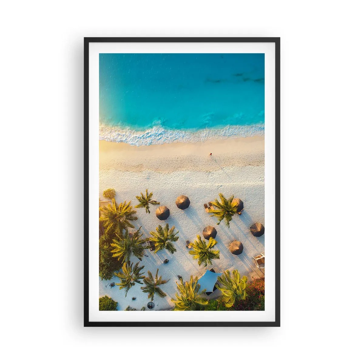 Póster en marco negro - Bienvenidos al paraíso - 61x91 cm