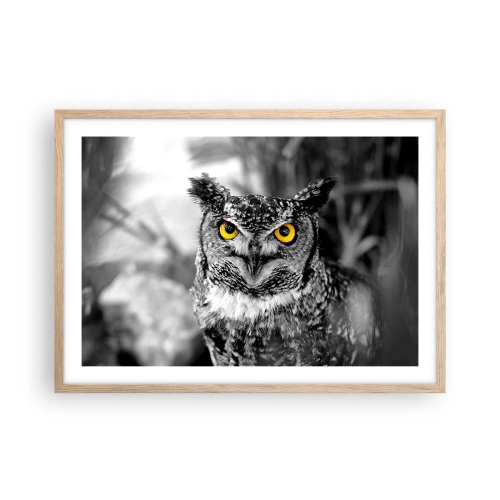 Póster en marco roble claro - Nada se puede ocultar - 70x50 cm