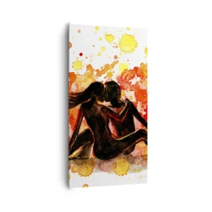 Cuadro sobre lienzo - Impresión de Imagen - Momento romántico - 65x120 cm