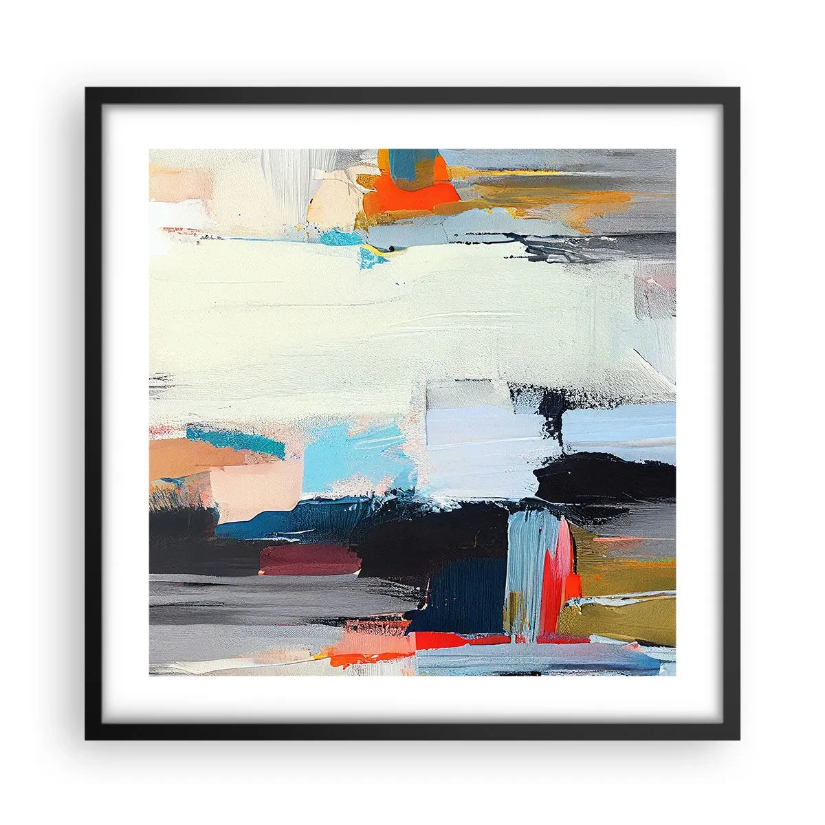 Póster en marco negro - ¿Existe un método único? - 50x50 cm