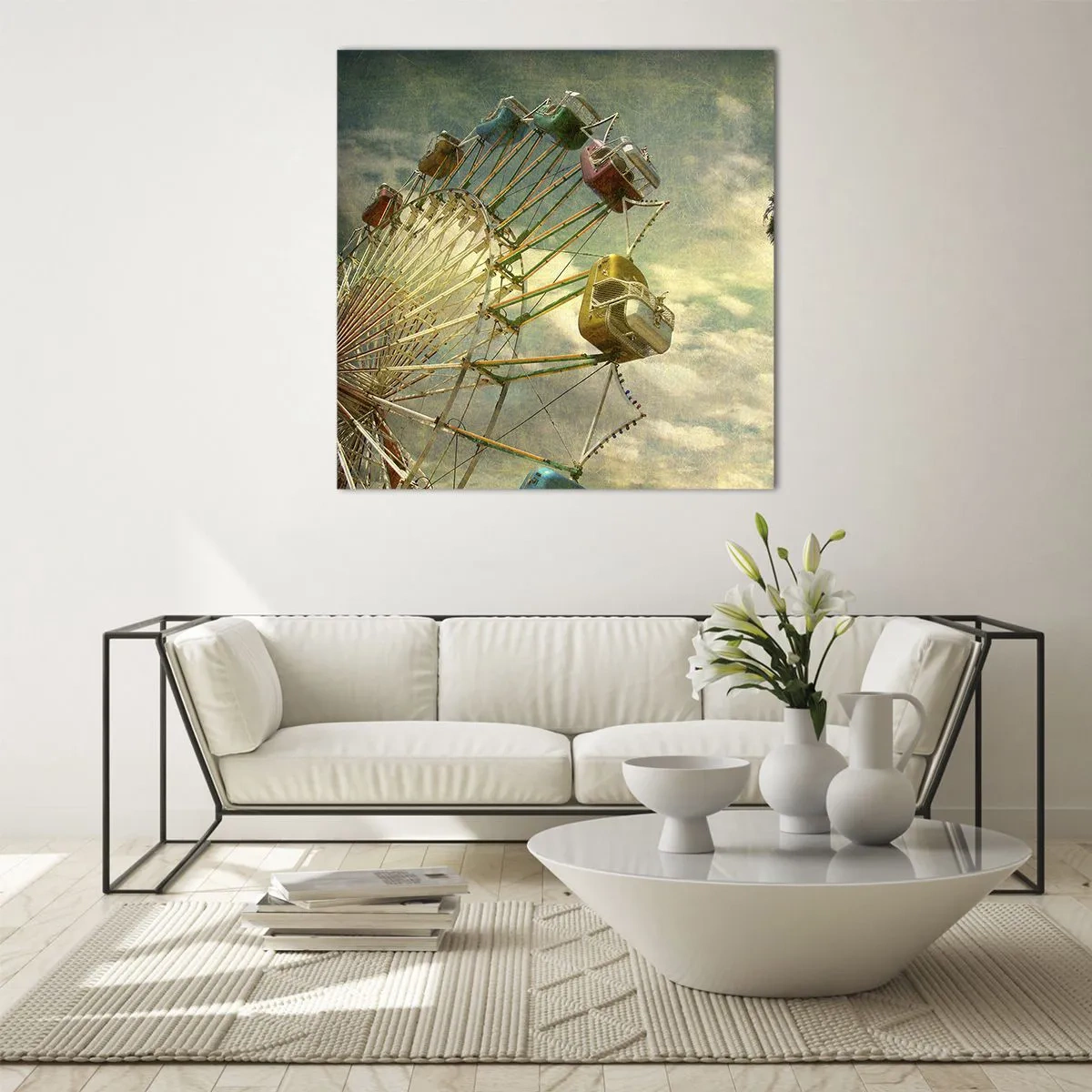 Cuadro sobre vidrio - Impresiones sobre Vidrio - Será, será un día estupendo.... - 60x60 cm