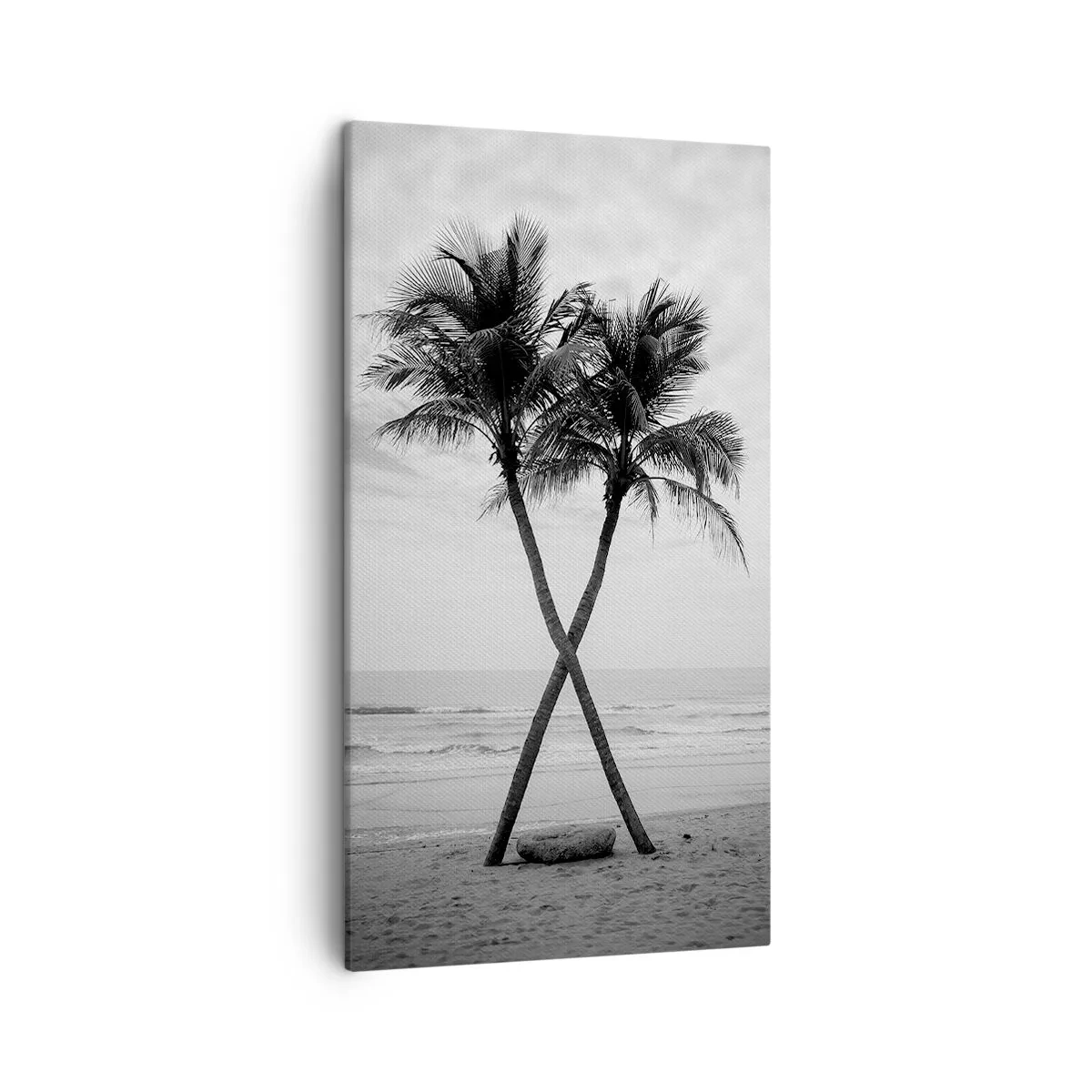 Cuadro sobre lienzo - Impresión de Imagen - Las eternas inquilinas de la playa - 45x80 cm