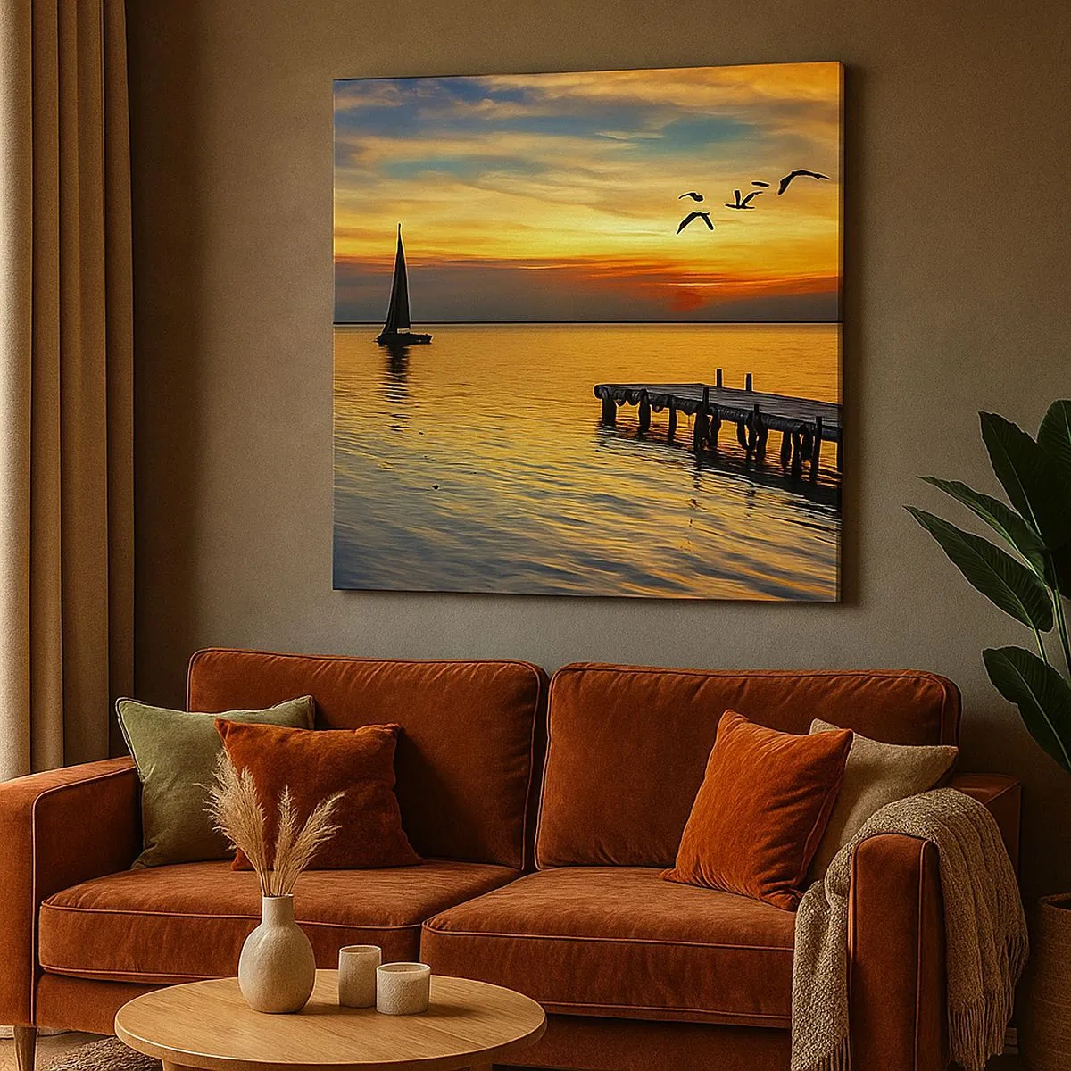 Cuadro sobre lienzo - Impresión de Imagen - Regresos nocturnos - 30x30 cm