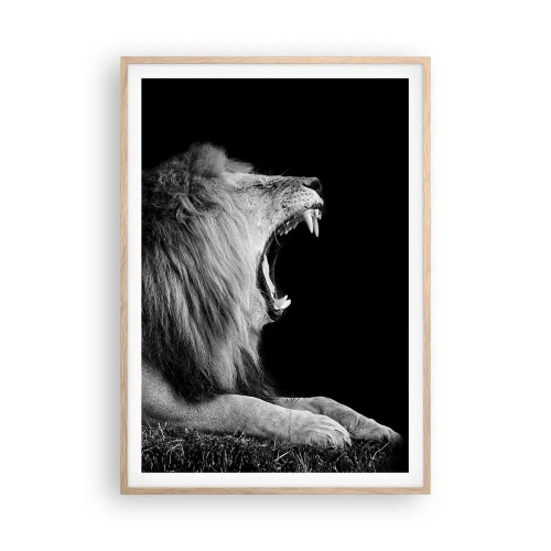 Póster en marco roble claro - Sin duda alguna - 70x100 cm