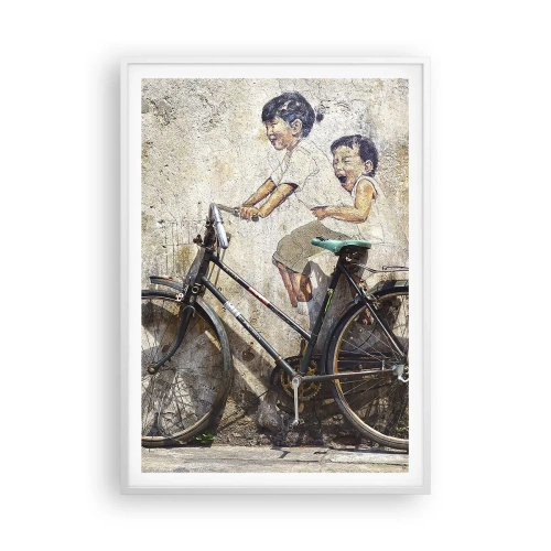 Póster en marco blanco - ¿Verdadero o falso? - 70x100 cm