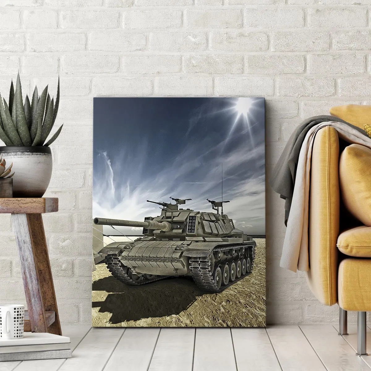 Cuadro sobre lienzo - Impresión de Imagen - Campaña militar - 55x100 cm