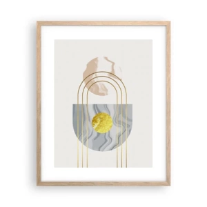 Póster en marco roble claro - Brillo y resplandor - 40x50 cm