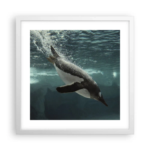 Póster en marco blanco - Bienvenido a mi mundo - 40x40 cm