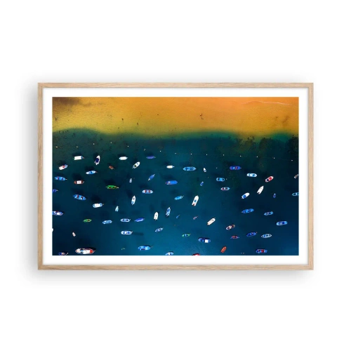Póster en marco roble claro - Un juego de vacaciones - 91x61 cm