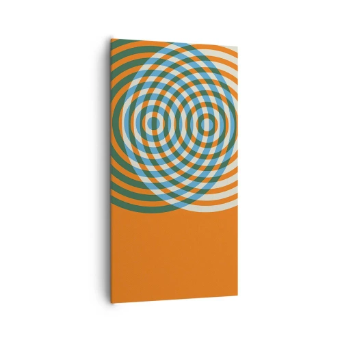 Cuadro sobre lienzo - Impresión de Imagen - Círculos y abstracción - 65x120 cm