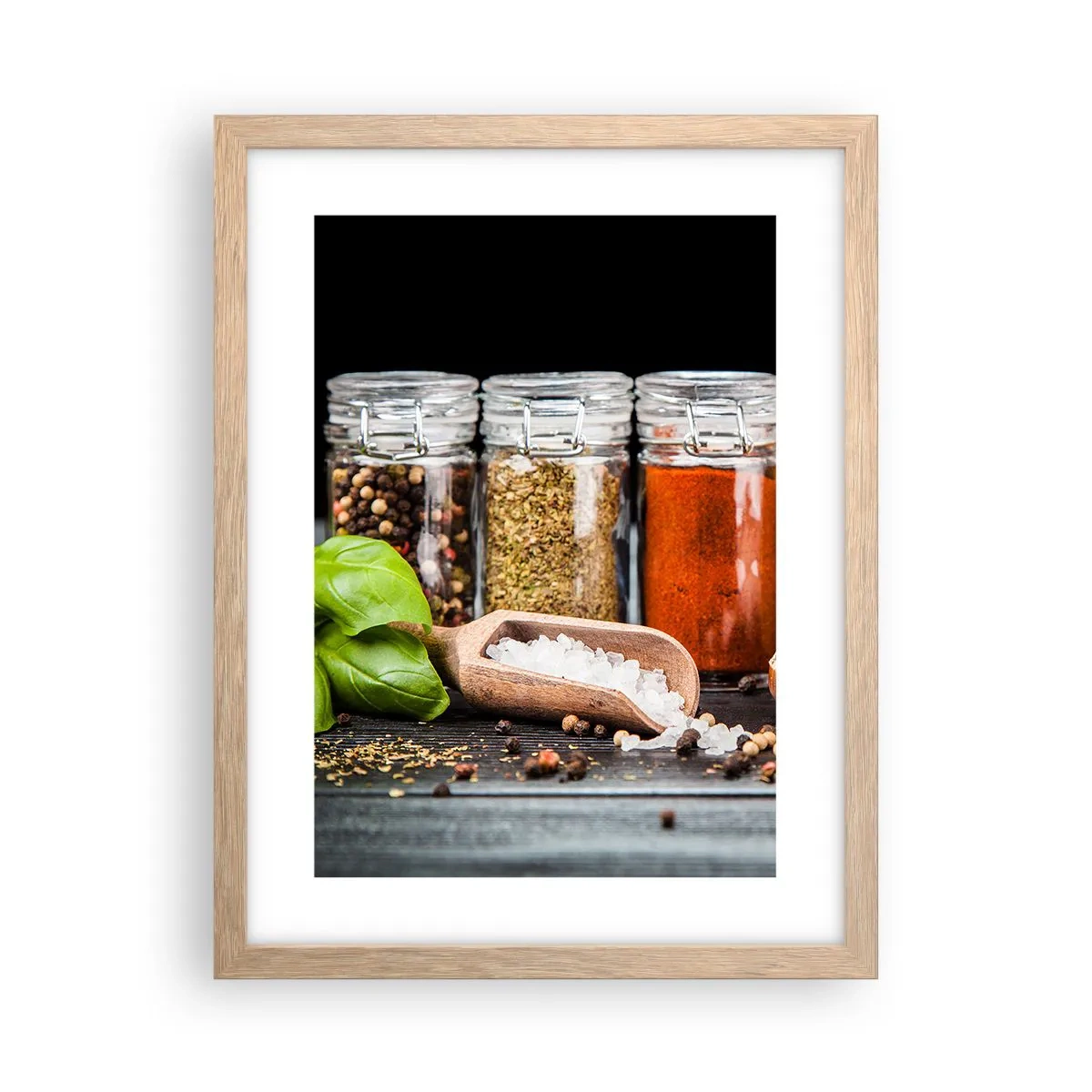 Póster en marco roble claro - Para que la vida sepa bien - 30x40 cm