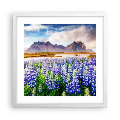 Póster en marco blanco - La fuerza y la severidad junto a la dulzura - 40x40 cm