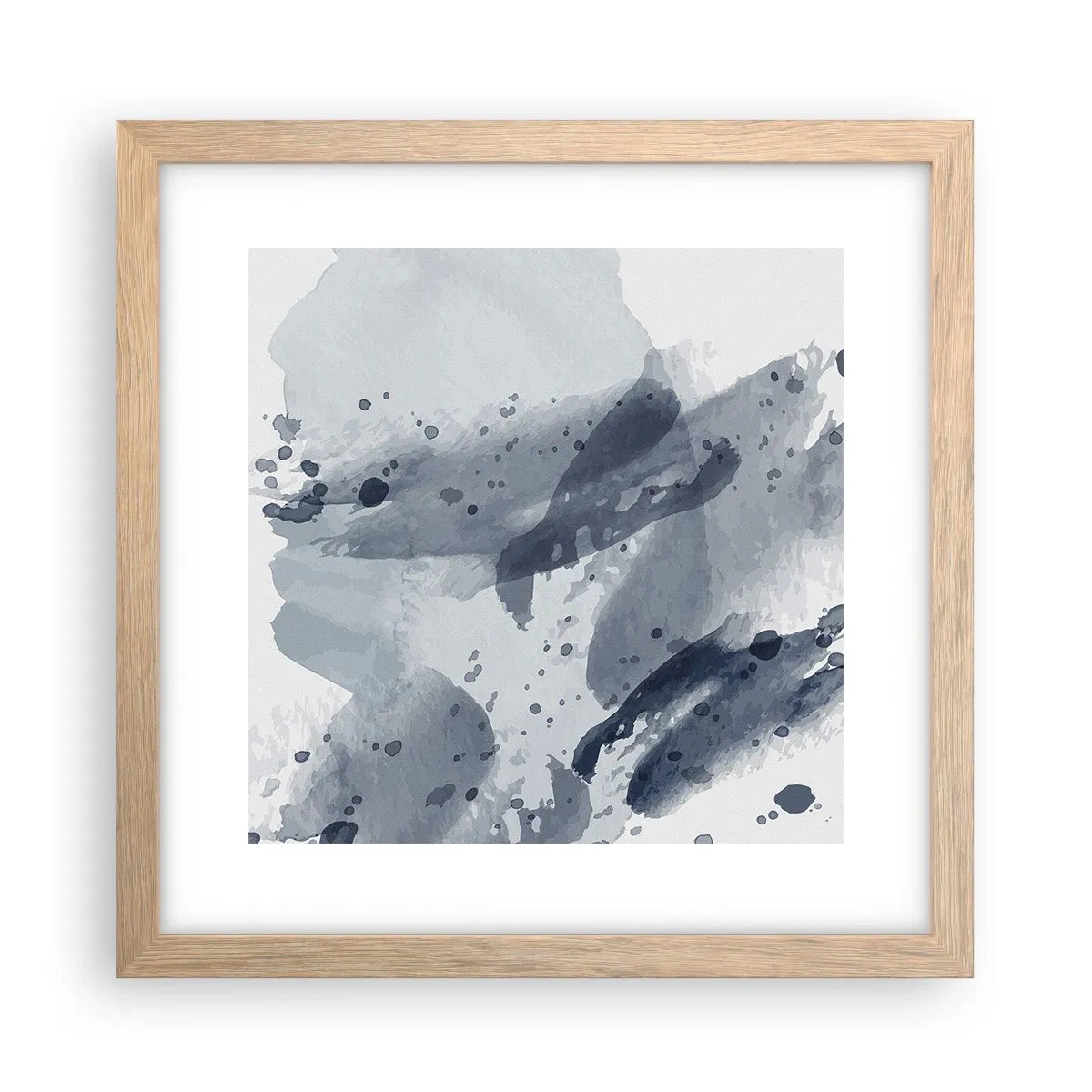 Póster en marco roble claro - Un estudio sobre la naturaleza del agua - 30x30 cm