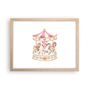 Póster en marco roble claro - El dulce mundo de la infancia - 40x30 cm