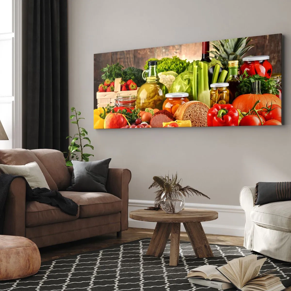 Cuadro sobre lienzo - Impresión de Imagen - La mesa está lista - 100x40 cm