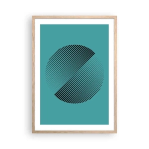 Póster en marco roble claro - El círculo: una variación geométrica - 50x70 cm