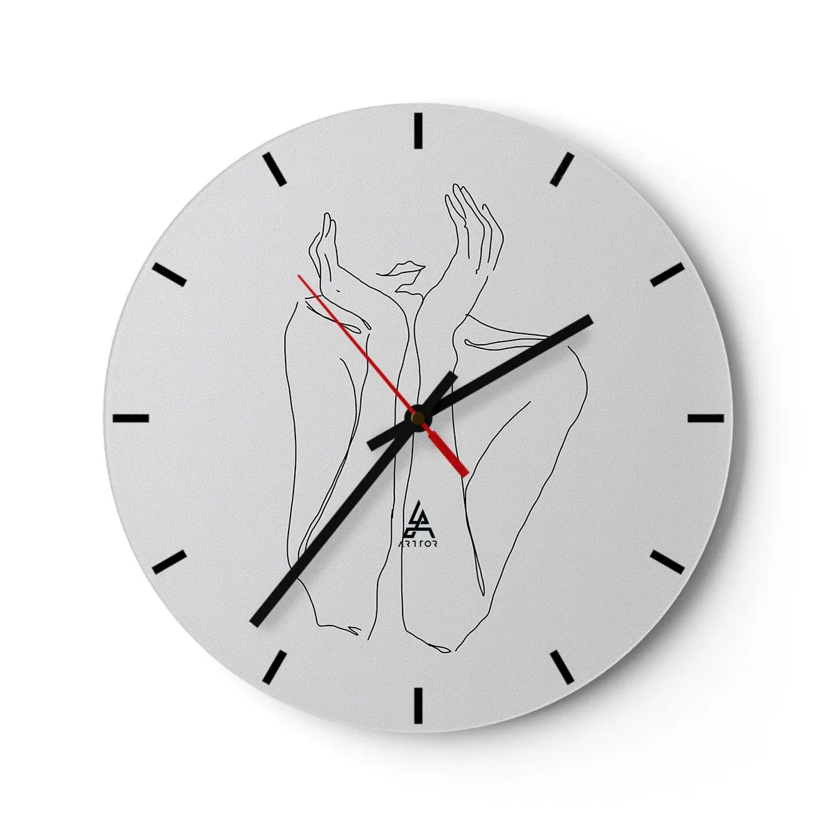 Reloj de pared - Reloj de vidrio - Con qué sueñan las mujeres - 40x40 cm