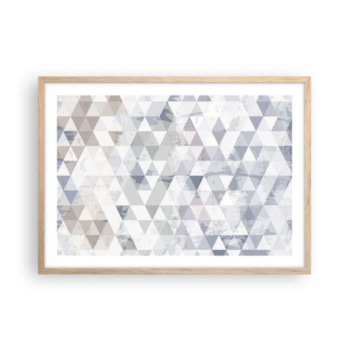 Póster en marco roble claro - A ritmo de triángulo - 70x50 cm