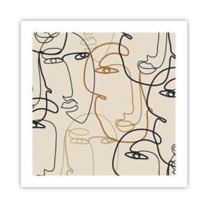 Póster - Retrato multiplicado - 50x50 cm