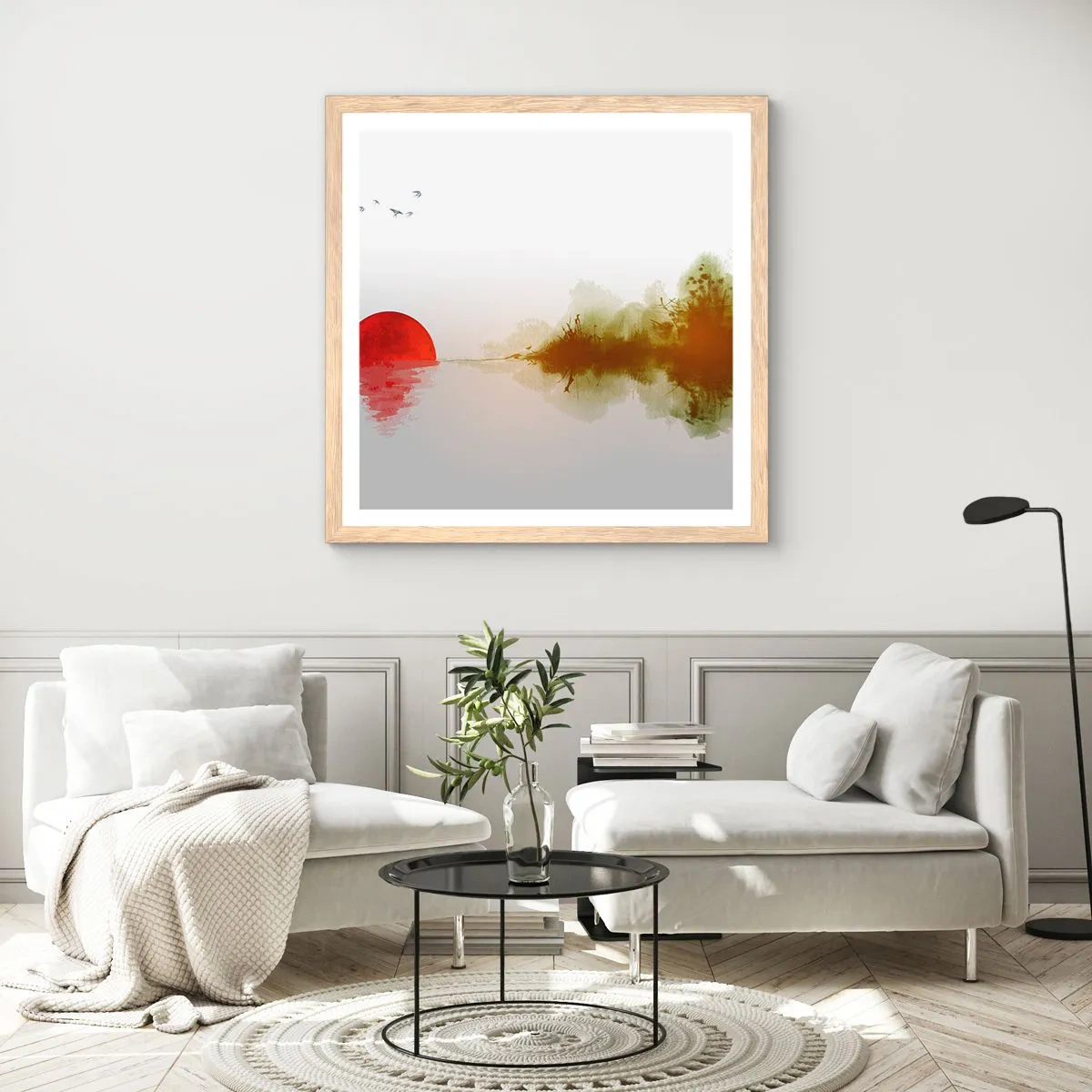 Póster en marco roble claro - Una promesa de paz - 40x40 cm