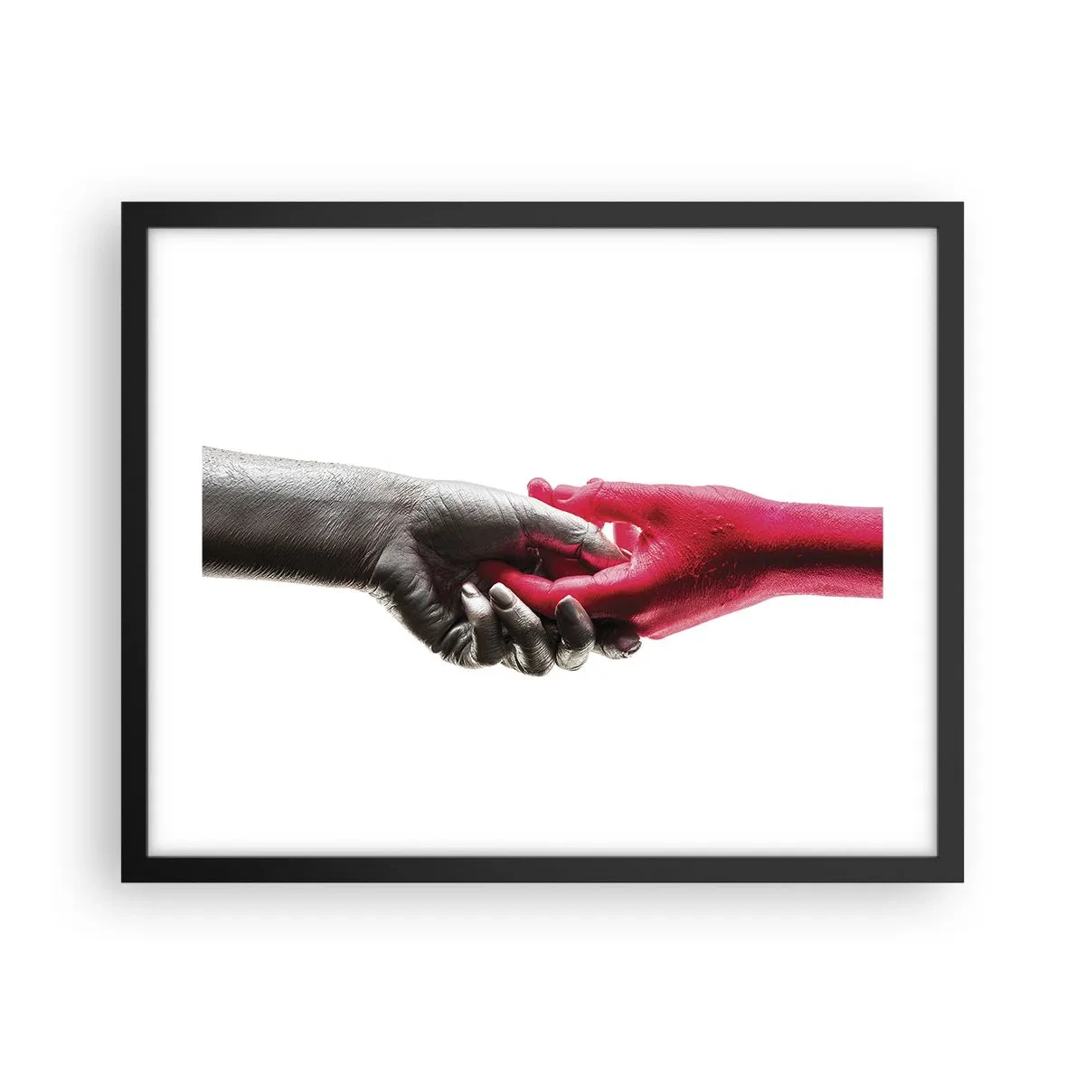 Póster en marco negro - Juntos, aunque diferentes - 50x40 cm