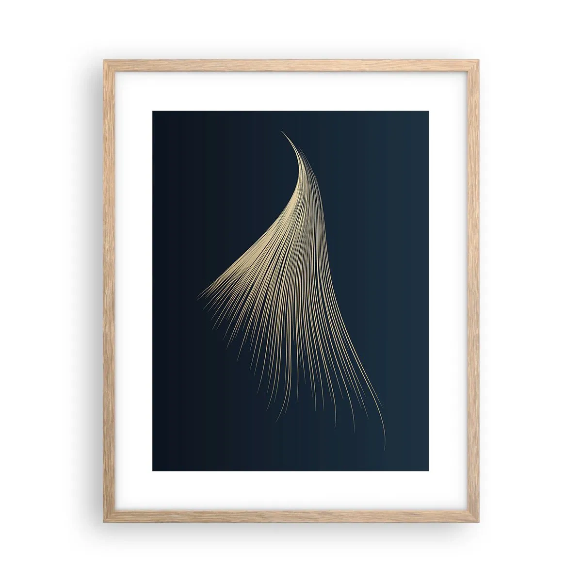 Póster en marco roble claro - Como el cabello de un ángel - 40x50 cm