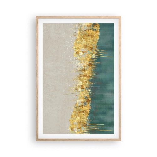 Póster en marco roble claro - La frontera dorada - 61x91 cm