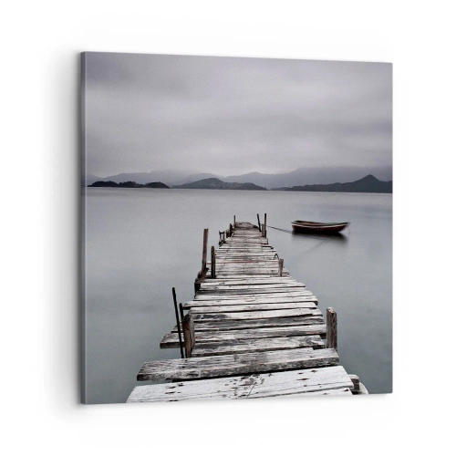 Cuadro sobre lienzo - Impresión de Imagen - Mañana partimos - 60x60 cm