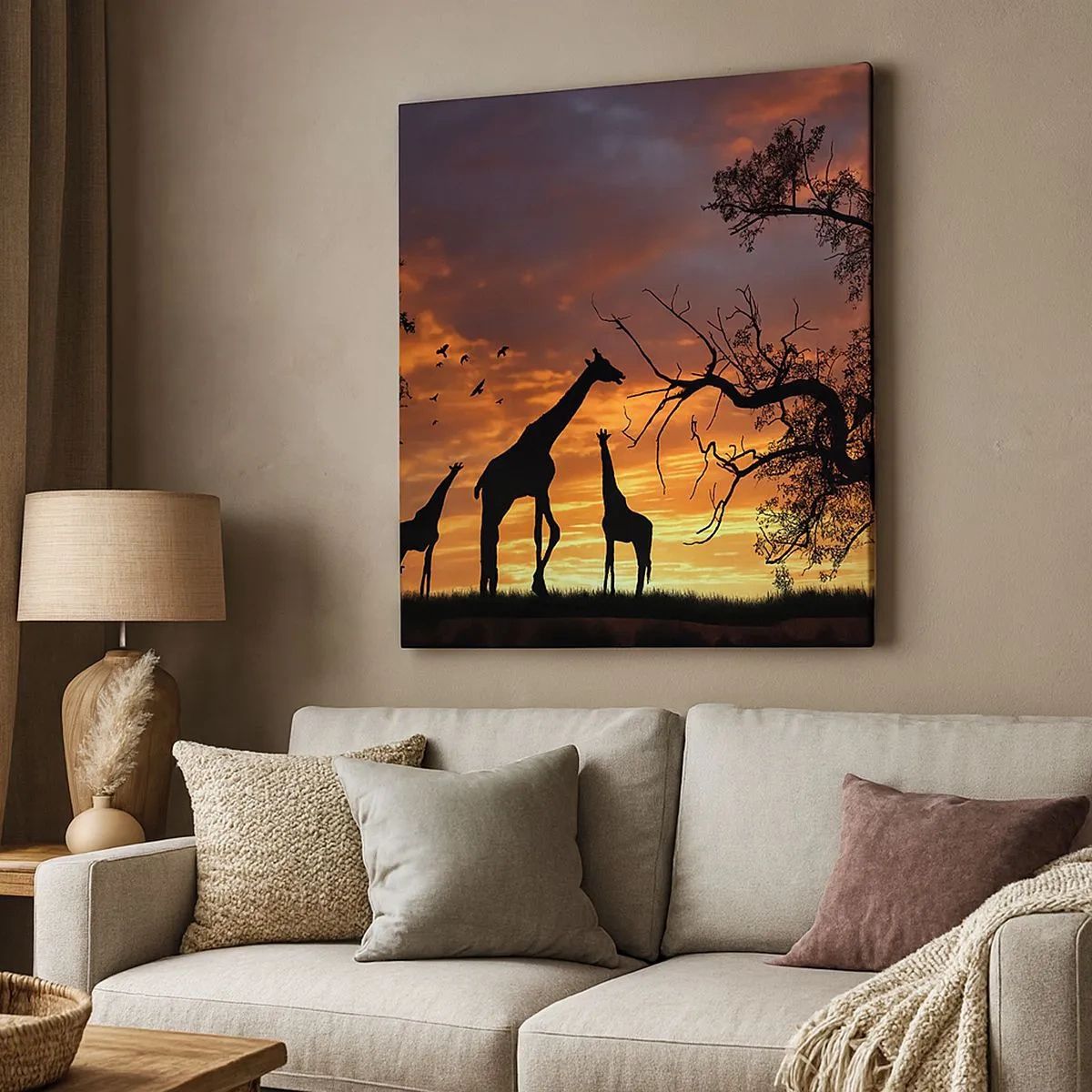 Cuadro sobre lienzo - Impresión de Imagen - Una pequeña cena con tus seres queridos - 30x30 cm