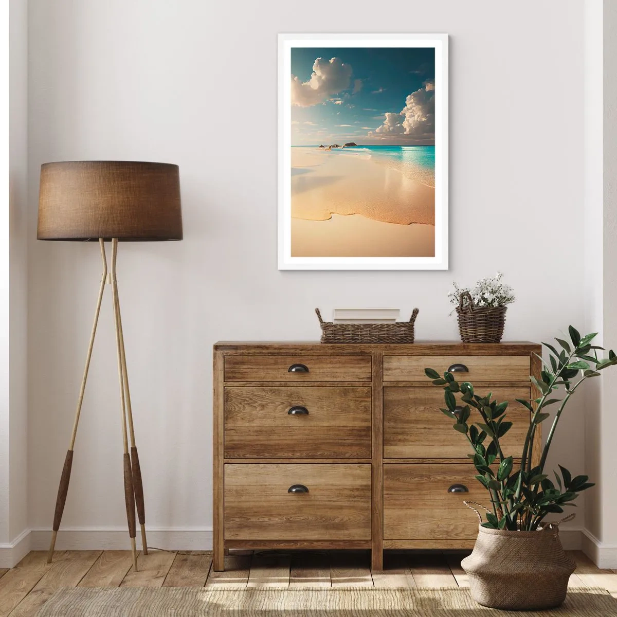 Póster en marco blanco - Un día de ensueño - 50x70 cm