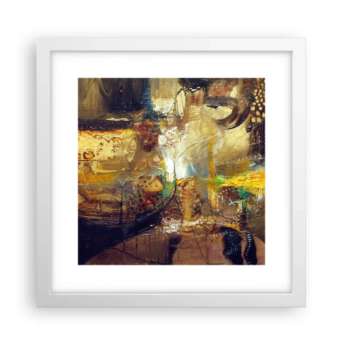 Póster en marco blanco - Frío, templado, caliente - 30x30 cm