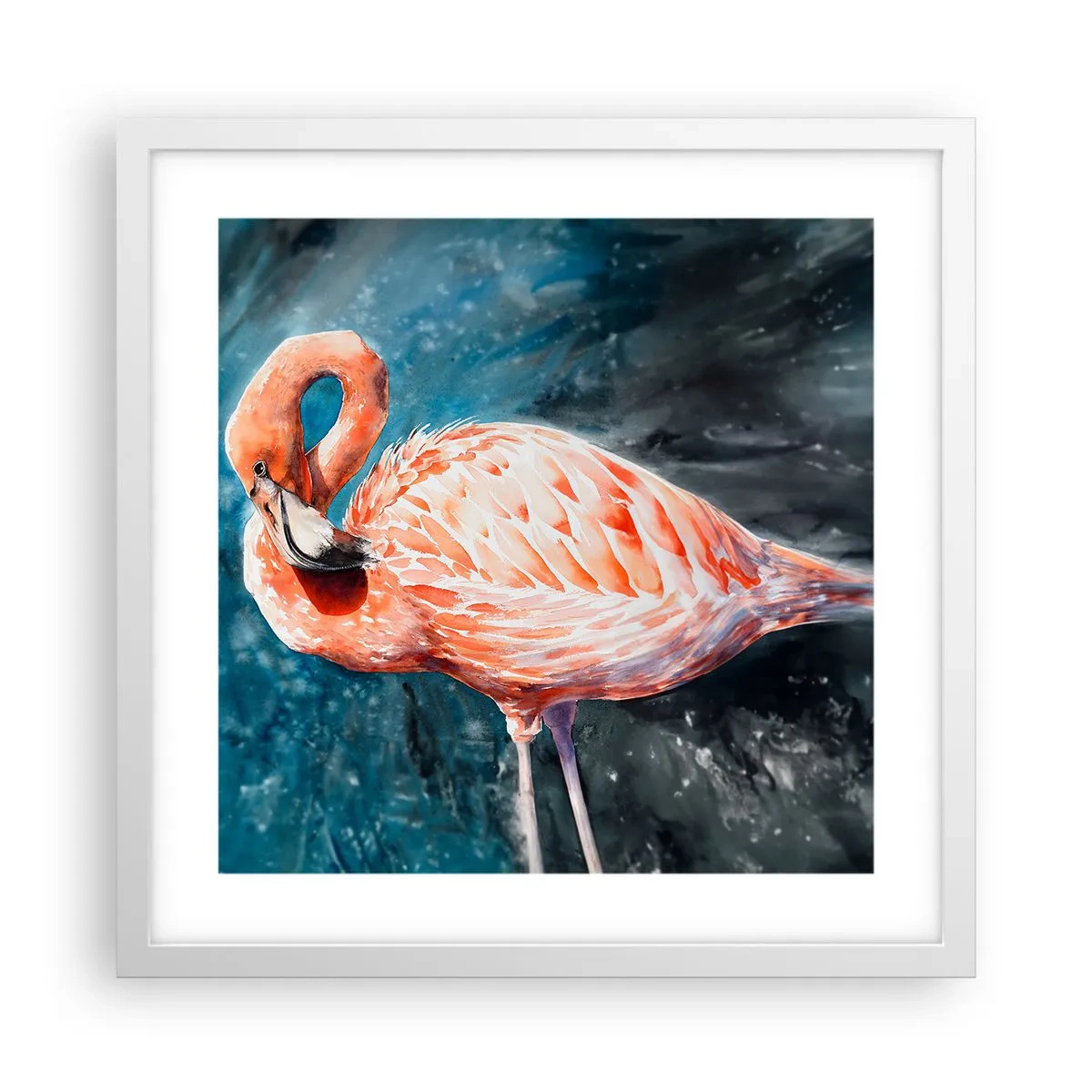 Póster en marco blanco - Decorativo por naturaleza - 40x40 cm