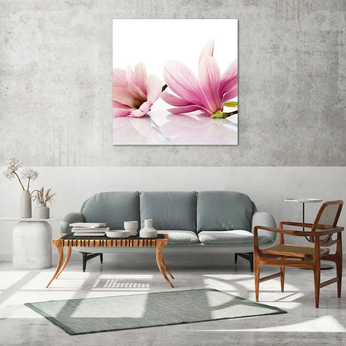 Cuadro sobre vidrio - Impresiones sobre Vidrio - Suave como un soplo de primavera - 70x70 cm